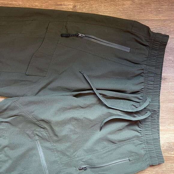Women's Athletic Hiking Green Cargo Joggers Quick Dry UPF 50 Size M - Picture 6 of 7